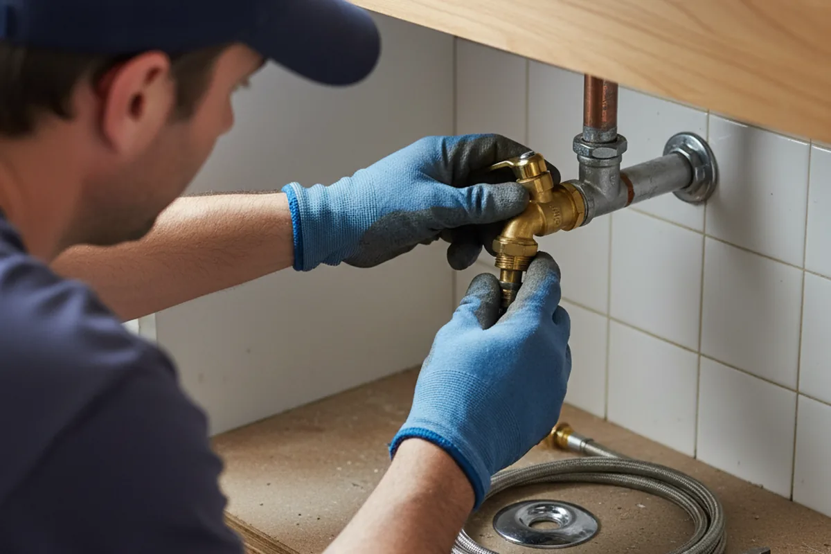 Shutoff valve and fitting work during Emergency Plumbing in Midland